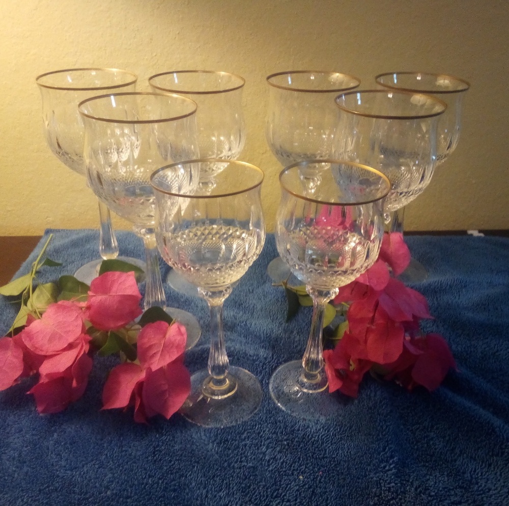 Vintage Wedding crystal glasses
